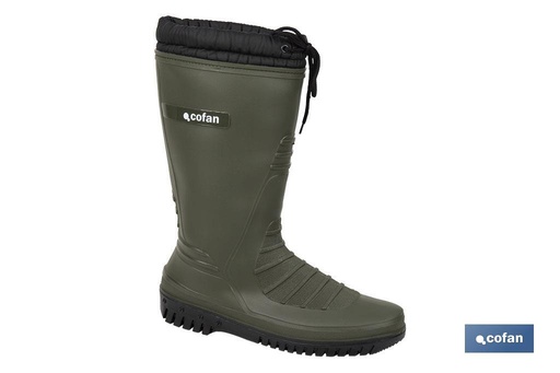 Botas de agua verdes con forro polar
