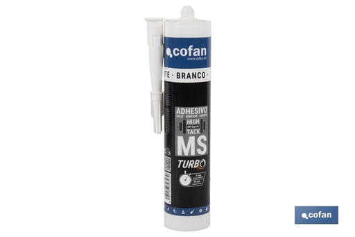 [15500451BL] Adhesivo MS turbo extrafuerte en color blanco