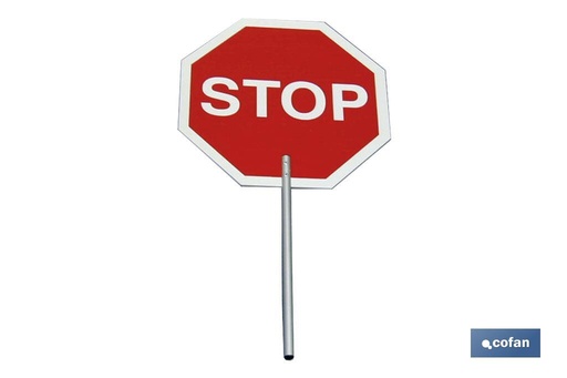 [21201007] Señal de mano con mango aluminio