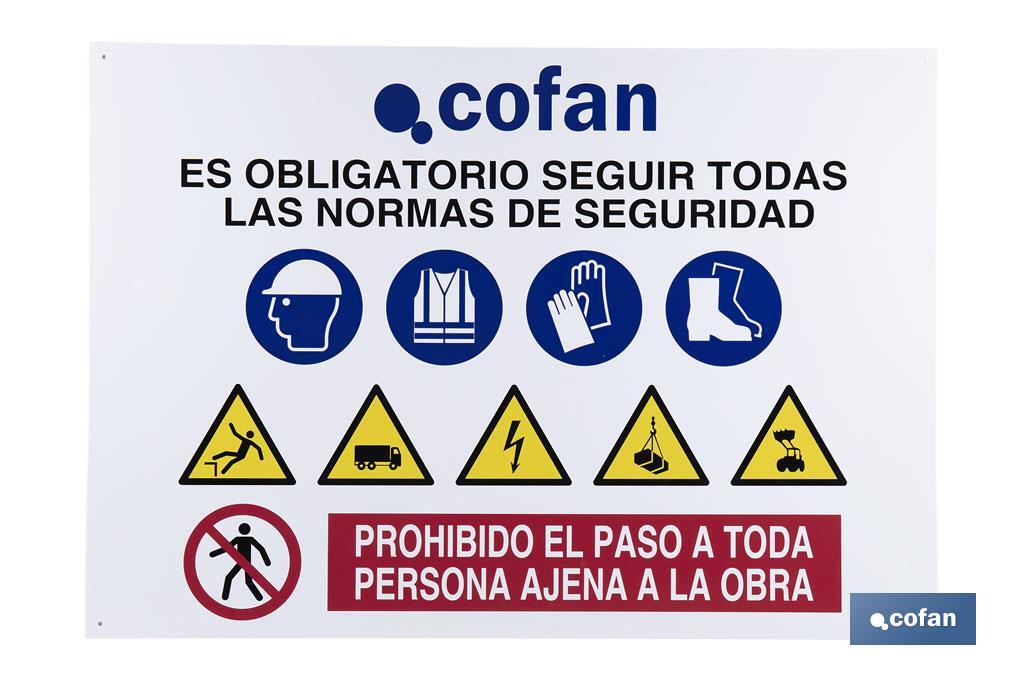 Cartel de obra en glasspack 0,7 mm