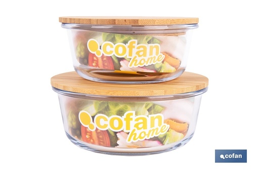[41001803] Set de 2 Fiambreras Redondas de Borosilicato