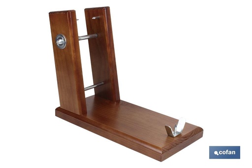 [41002716] Soporte jamonero de madera con husillo de acero
