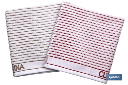 [41004801] Pack de 2 paños de cocina