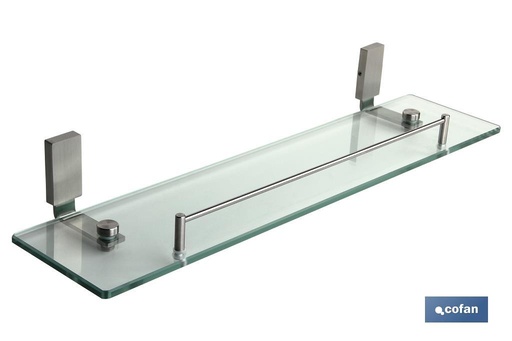 [42001171] Estante de vidrio y acero inoxidable 304 satinado