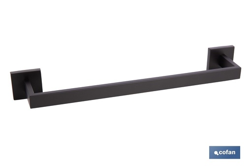 [43000061] Toallero de baño negro mate