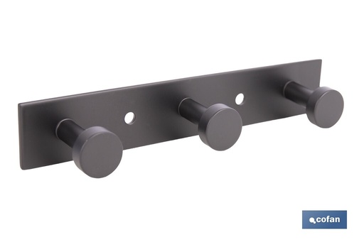 Perchero de pared negro