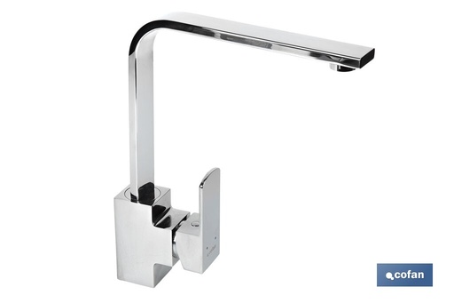 [43001070] Grifo de Cocina Monomando con Diseño Cuadrado