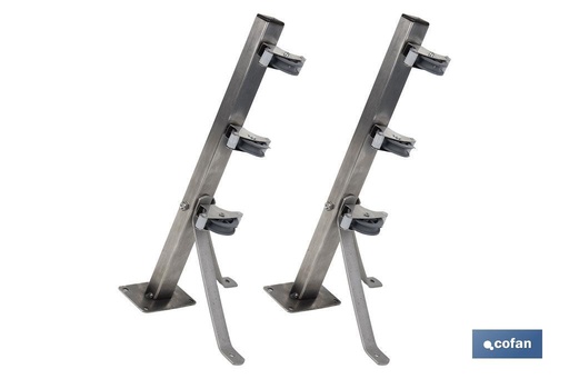 [44002004] Tendedero fijo de pared de dos piezas con forma de escuadra y 3 poleas