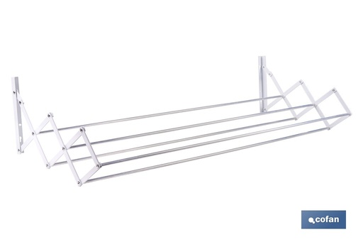 [44002021] Tendedero de pared extensible en aluminio pulido