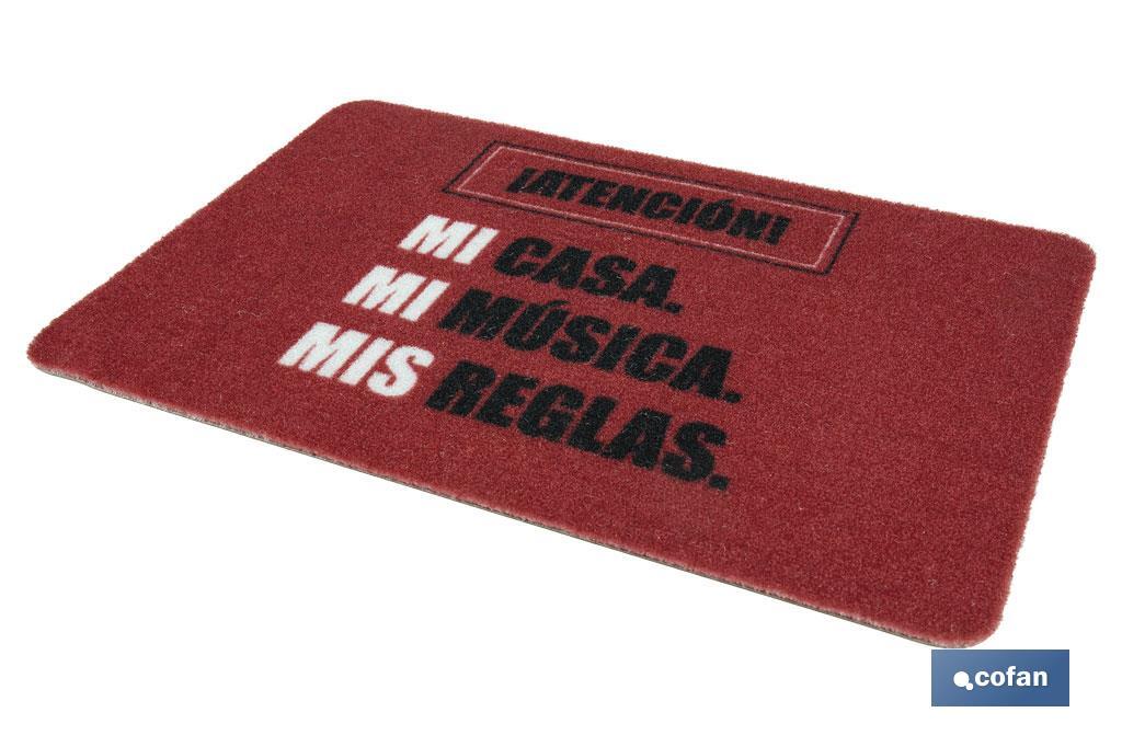 Felpudo entrada casa Reglas