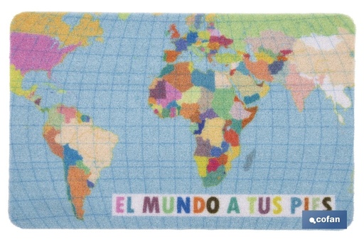 [44005007] Felpudo entrada El mundo a tus pies
