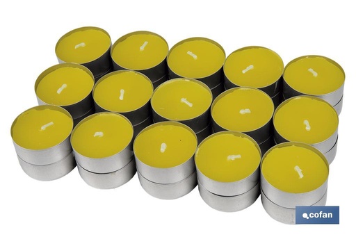 [44101001] Pack de 30 velas Tea Light de citronela amarillas