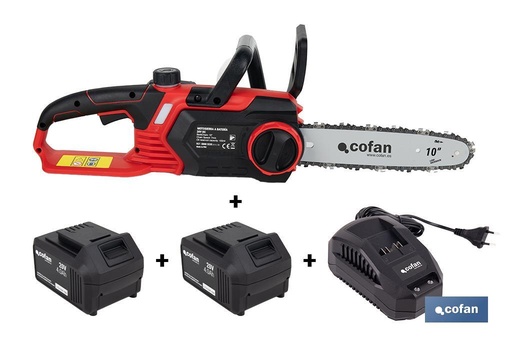 [50003261] Kit de motosierra a batería con dos baterías de litio 20 V 4.0 Ah