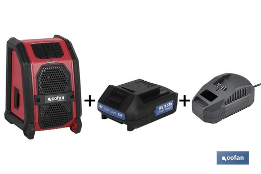 [50003314] Pack Altavoz Bluetooth + Batería 1.5Ah + Cargador