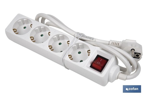 [51001004] Base múltiple bipolar de 4 tomas para enchufes