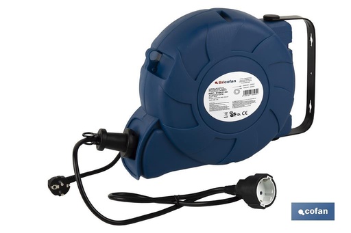 [51001122] Enrollacables automático con soporte para pared