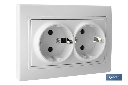 [51001231] Base doble bipolar para enchufes