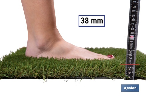Césped artificial de 38 mm para terraza y jardín
