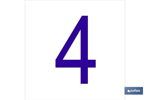 [AC4GL6262] 4 Número en glasspack