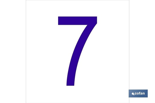 [AC7GL6262] 7 Número en glasspack