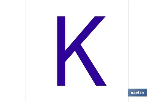 [ACKGL6262] K Letra en glasspack a