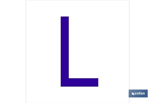 [ACLGL6262] L Letra en glasspack