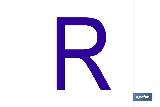 [ACRGL6262] R Letra en glasspack