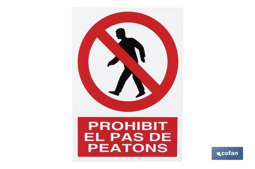 [CAT-P05PL297210] Prohibit pas a peatons