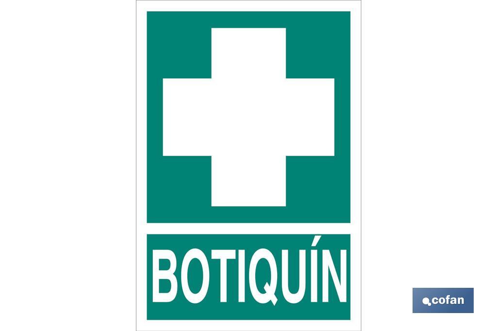 Señal de Botiquín Luminiscente y Adhesiva