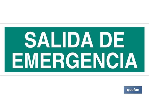 [EV44LU400100] Salida de Emergencia Texto