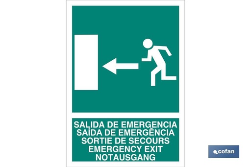 [EV64LU297210] Salida de Emergencia Texto