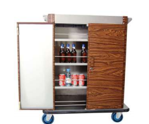 MOD 1260 - Carro de reposición de bebidas con ruedas giratorias de 160  Ø