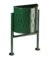 MOD. 540/S Papelera semicircular basculante 30 lt.