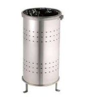 Mod. 540/L Papelera circular en acero inox.