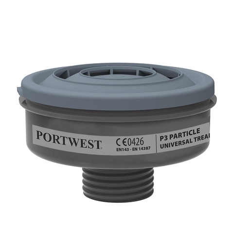 [P946BKR] P946 - Filtro de partículas P3, con rosca universal  Negro. cajas de  6  unidades