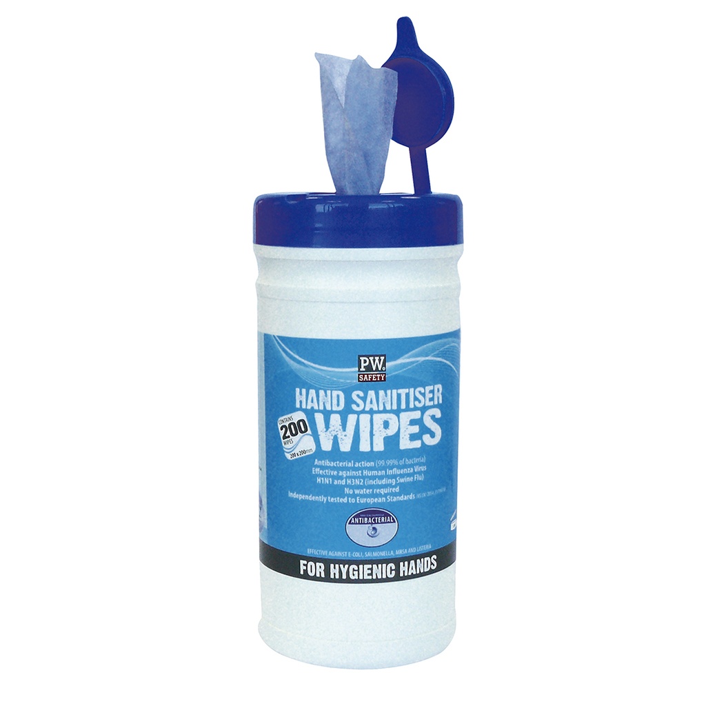 IW40 - Toallitas Sanitiser para manos (200 Toallitas)  Azul