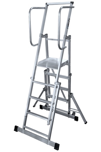 EPX-400 ESCALERA MOVIL CON PLATAFORMA, PLEGABLE Y EXTENSIBLE