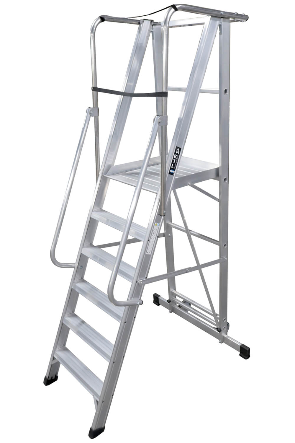 Escalera profesional plegable con plataforma