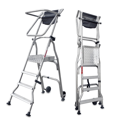 PL  Escalera plegable con amplia plataforma de trabajo