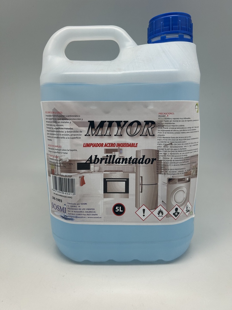 MIYOR ABRILLANTADOR ACEROS 5 LITROS