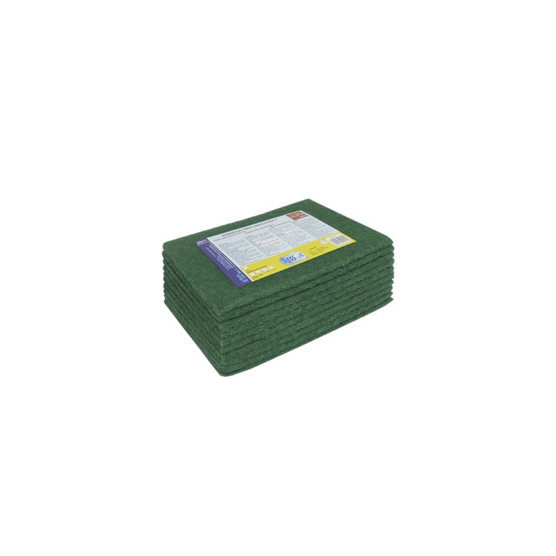 ESTROPAJO FIBRA VERDE EXTRA. 15 X 20 CM. PACK-10