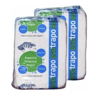 ECOTRAPO SABANA BLANCA 100% ALGODON 1KG PACK 16 KGS