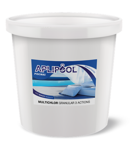 [17133] MULTICHLOR APLIPOOL CLORO GRANULADO 3 ACCIONES, BOTE DE 25 KG
