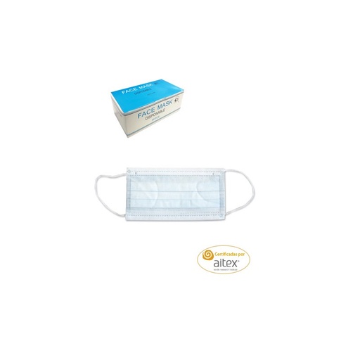 [03281] MASCARILLA PP 3 CAPAS Pack-50 * CAJA