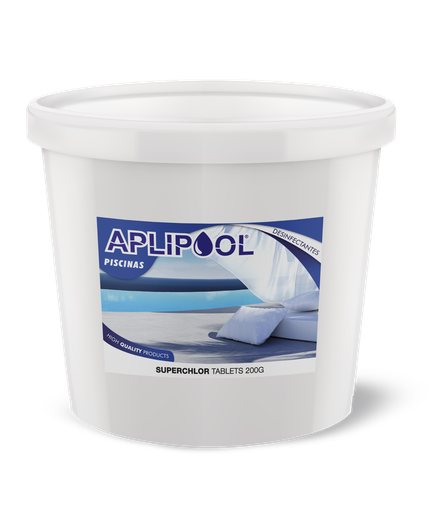 [17005] SUPERCHLOR TRICLORO CLORO PASTILLAS APLIPOOL BOTE 5KGS Ref. 17005