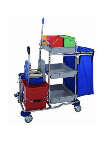 MOD 560  CARRO LIMPIEZA CUBOS 2X25L