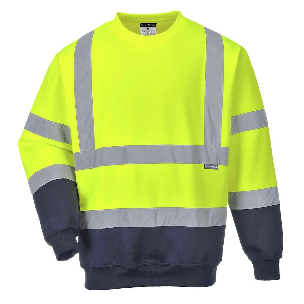B306 - Sudadera bicolor de alta visibilidad