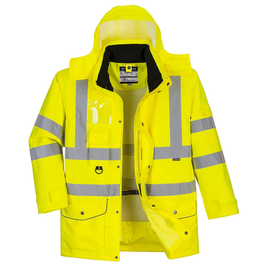 S427 - Chaqueta 7 en 1 transpirable y de alta visibilidad Traffic Amarillo