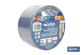 Cinta Americana | Color gris | Reforzada con malla de fibra