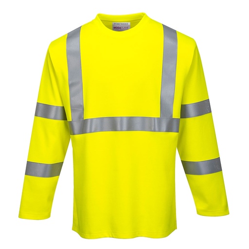FR96 - Camiseta Modaflame de manga larga, resistente a la llama y antiestática